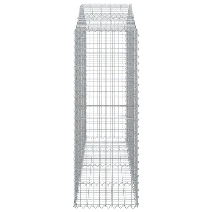 Arched Gabion Baskets 2 pcs 200x50x140/160 cm Galvanised Iron