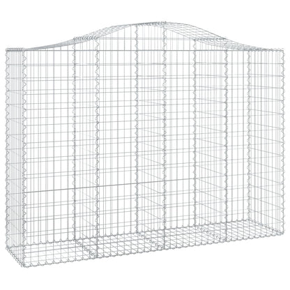 Arched Gabion Baskets 7 pcs 200x50x140/160 cm Galvanised Iron