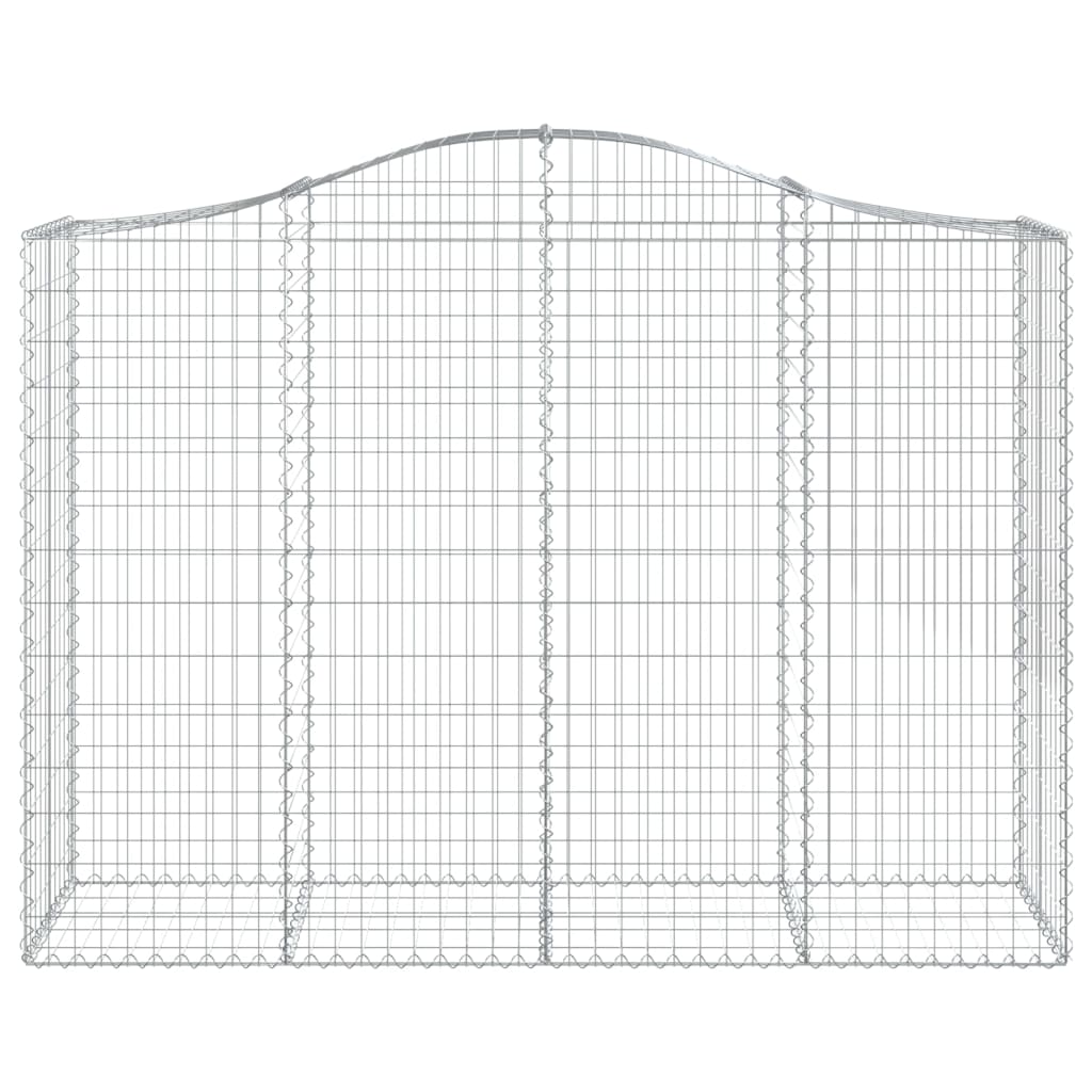 Arched Gabion Baskets 7 pcs 200x50x140/160 cm Galvanised Iron