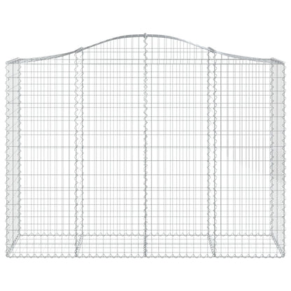 Arched Gabion Baskets 7 pcs 200x50x140/160 cm Galvanised Iron