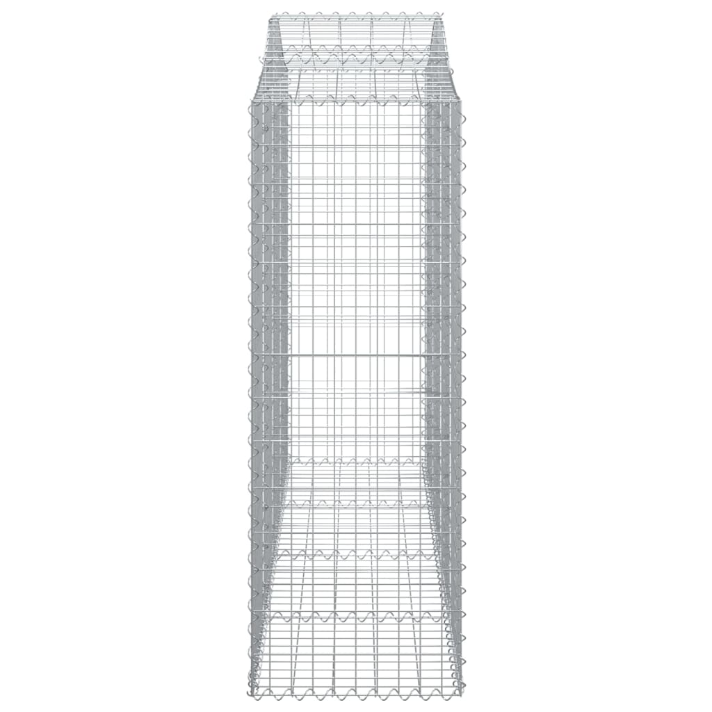 Arched Gabion Baskets 7 pcs 200x50x140/160 cm Galvanised Iron
