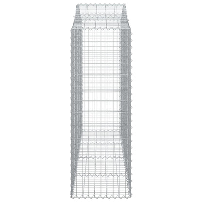 Arched Gabion Baskets 7 pcs 200x50x140/160 cm Galvanised Iron