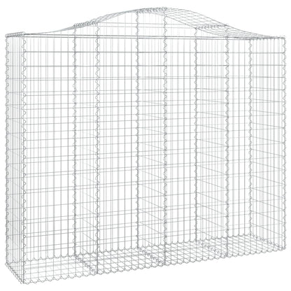 Arched Gabion Baskets 3 pcs 200x50x160/180 cm Galvanised Iron