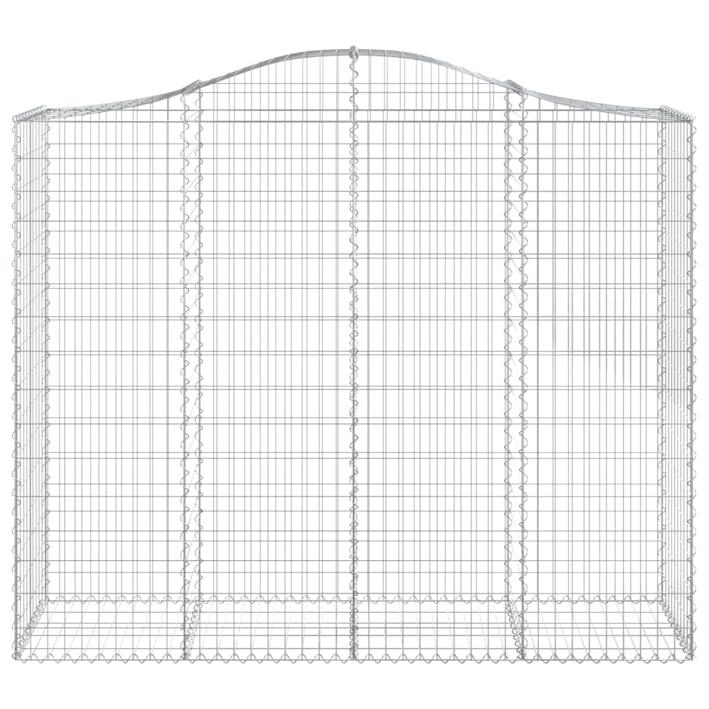 Arched Gabion Baskets 3 pcs 200x50x160/180 cm Galvanised Iron