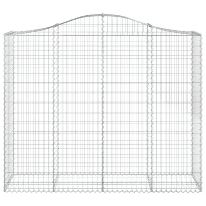 Arched Gabion Baskets 3 pcs 200x50x160/180 cm Galvanised Iron