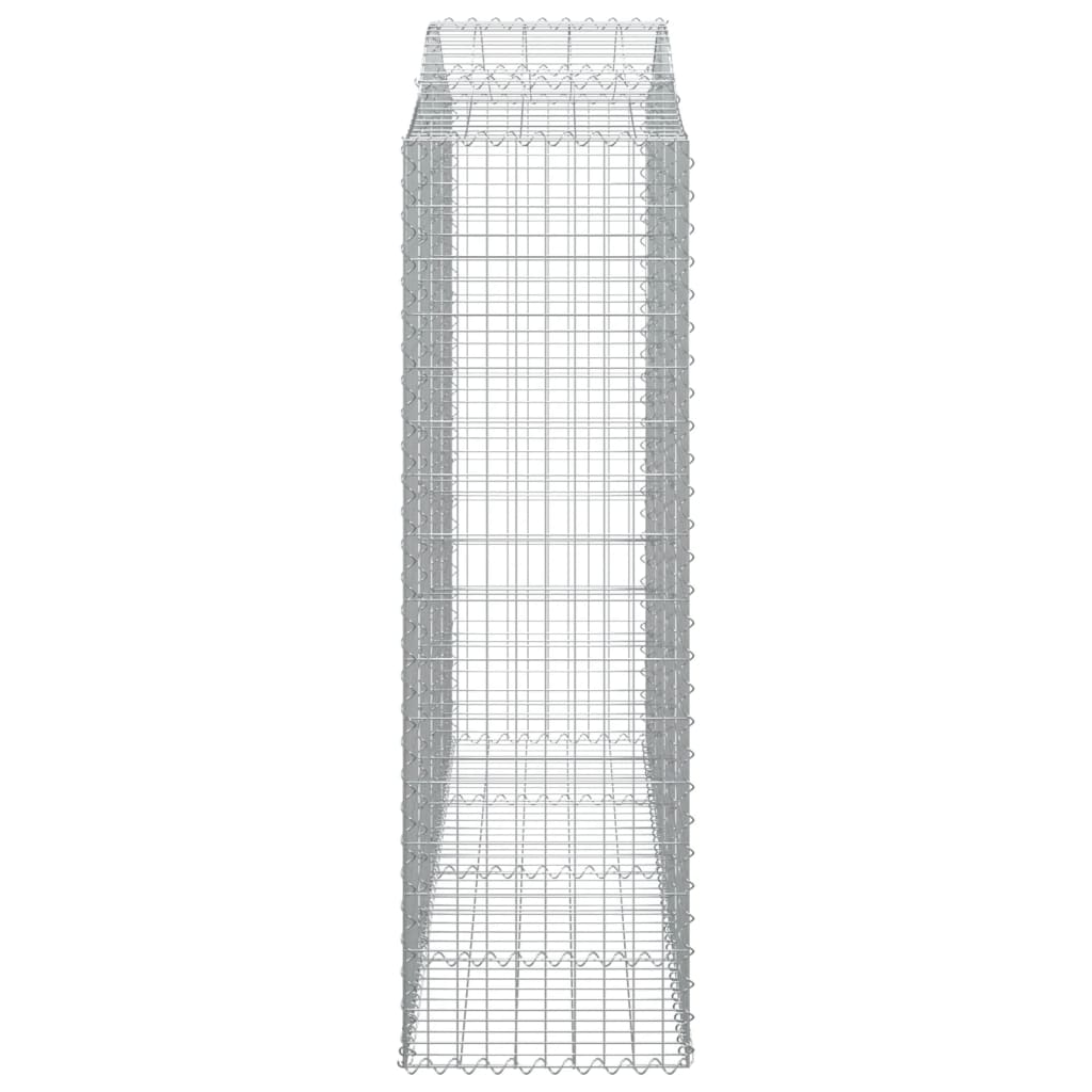 Arched Gabion Baskets 3 pcs 200x50x160/180 cm Galvanised Iron
