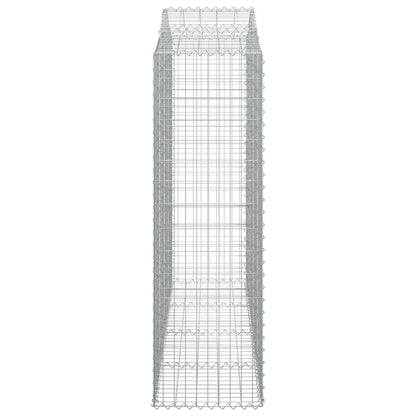 Arched Gabion Baskets 3 pcs 200x50x160/180 cm Galvanised Iron