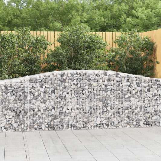 Arched Gabion Baskets 25 pcs 400x50x80/100 cm Galvanised Iron