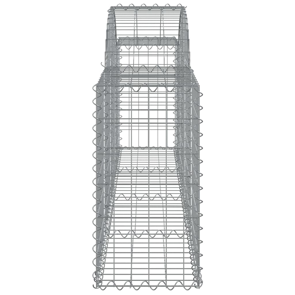Arched Gabion Baskets 3 pcs 200x30x60/80 cm Galvanised Iron