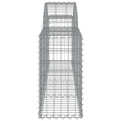 Arched Gabion Baskets 3 pcs 200x30x60/80 cm Galvanised Iron