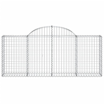Arched Gabion Baskets 7 pcs 200x30x80/100 cm Galvanised Iron
