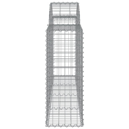 Arched Gabion Baskets 7 pcs 200x30x80/100 cm Galvanised Iron