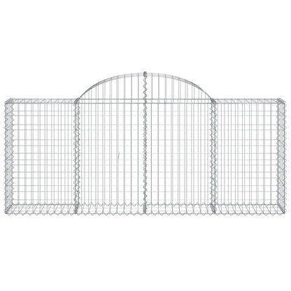 Arched Gabion Baskets 8 pcs 200x30x80/100 cm Galvanised Iron