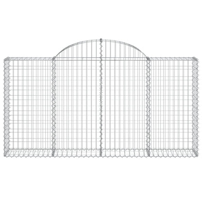 Arched Gabion Baskets 9 pcs 200x30x100/120 cm Galvanised Iron