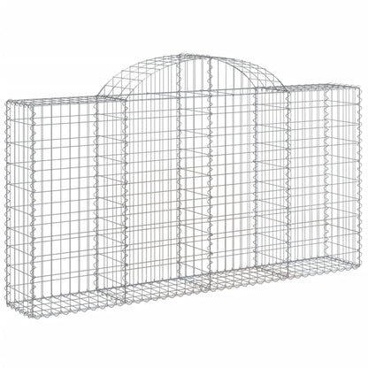 Arched Gabion Baskets 18 pcs 200x30x100/120 cm Galvanised Iron
