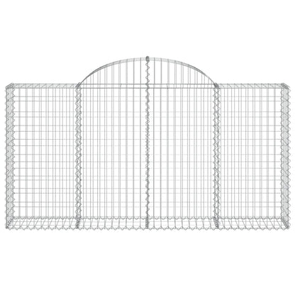 Arched Gabion Baskets 18 pcs 200x30x100/120 cm Galvanised Iron