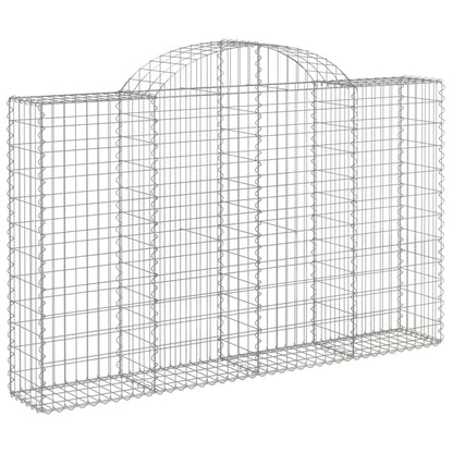 Arched Gabion Baskets 6 pcs 200x30x120/140 cm Galvanised Iron