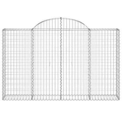 Arched Gabion Baskets 6 pcs 200x30x120/140 cm Galvanised Iron
