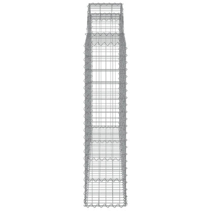 Arched Gabion Baskets 6 pcs 200x30x120/140 cm Galvanised Iron