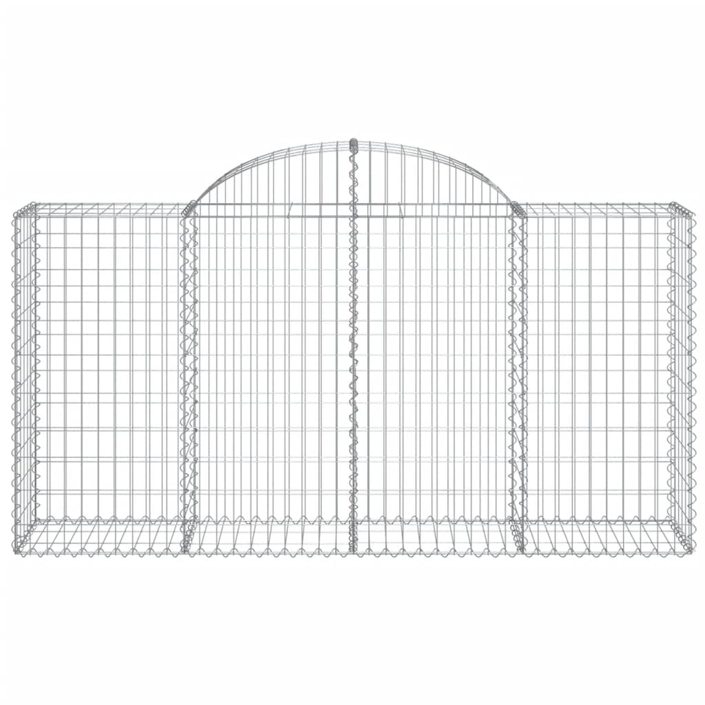 Arched Gabion Baskets 7 pcs 200x50x100/120 cm Galvanised Iron