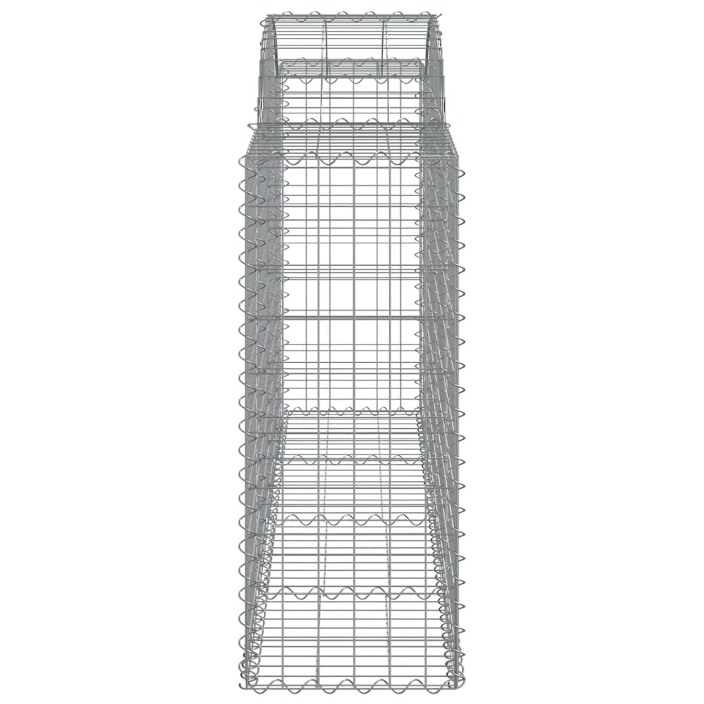 Arched Gabion Baskets 7 pcs 200x50x100/120 cm Galvanised Iron