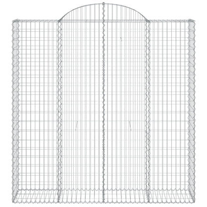 Arched Gabion Baskets 5 pcs 200x50x200/220 cm Galvanised Iron