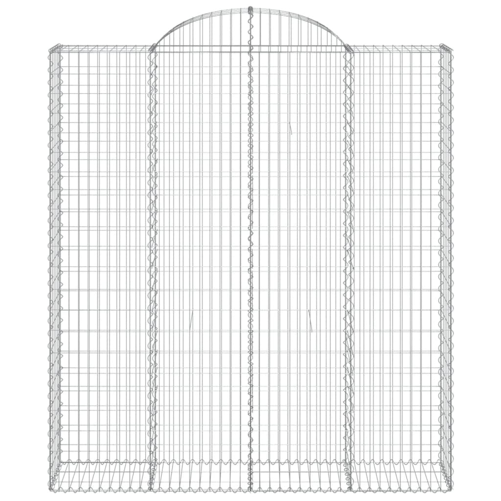 Arched Gabion Baskets 3 pcs 200x50x220/240 cm Galvanised Iron