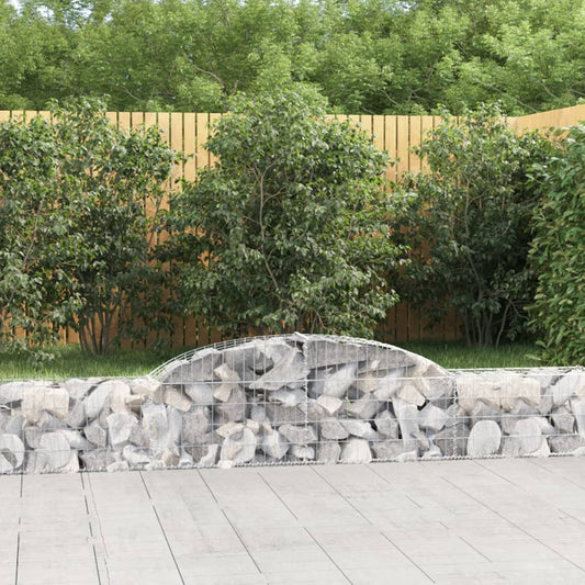 Arched Gabion Baskets 12 pcs 300x30x40/60 cm Galvanised Iron