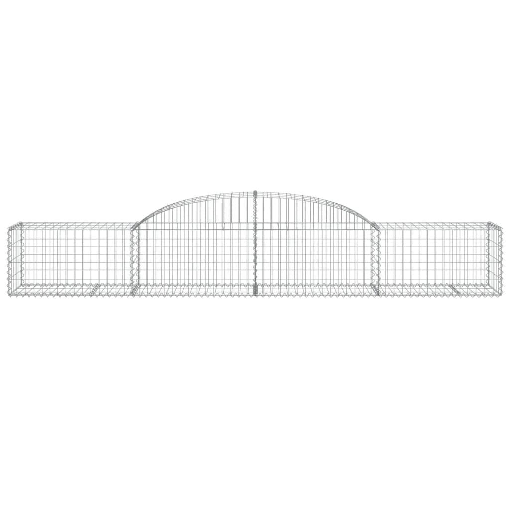 Arched Gabion Baskets 12 pcs 300x50x40/60 cm Galvanised Iron