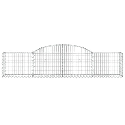 Arched Gabion Baskets 8 pcs 300x50x60/80 cm Galvanised Iron