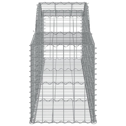 Arched Gabion Baskets 8 pcs 300x50x60/80 cm Galvanised Iron