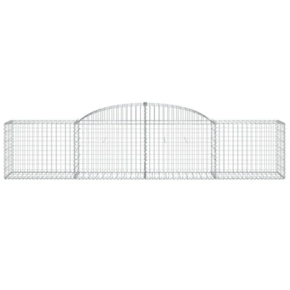 Arched Gabion Baskets 13 pcs 300x50x60/80 cm Galvanised Iron