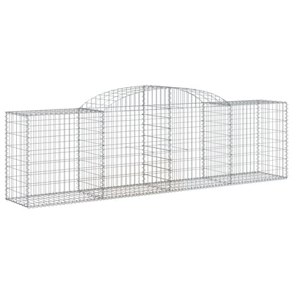 Arched Gabion Baskets 9 pcs 300x50x80/100 cm Galvanised Iron