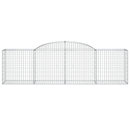 Arched Gabion Baskets 9 pcs 300x50x80/100 cm Galvanised Iron