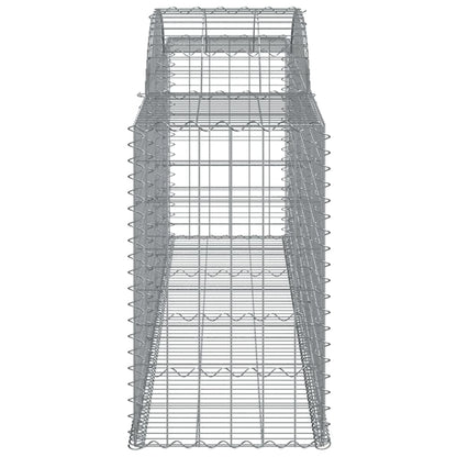 Arched Gabion Baskets 9 pcs 300x50x80/100 cm Galvanised Iron