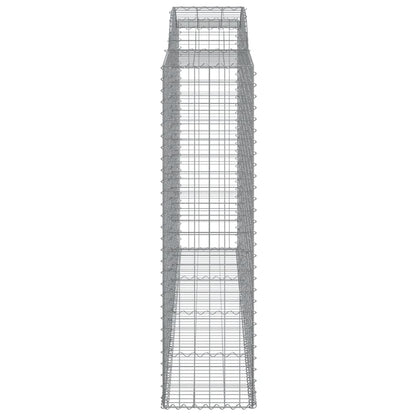 Arched Gabion Baskets 5 pcs 300x50x180/200 cm Galvanised Iron