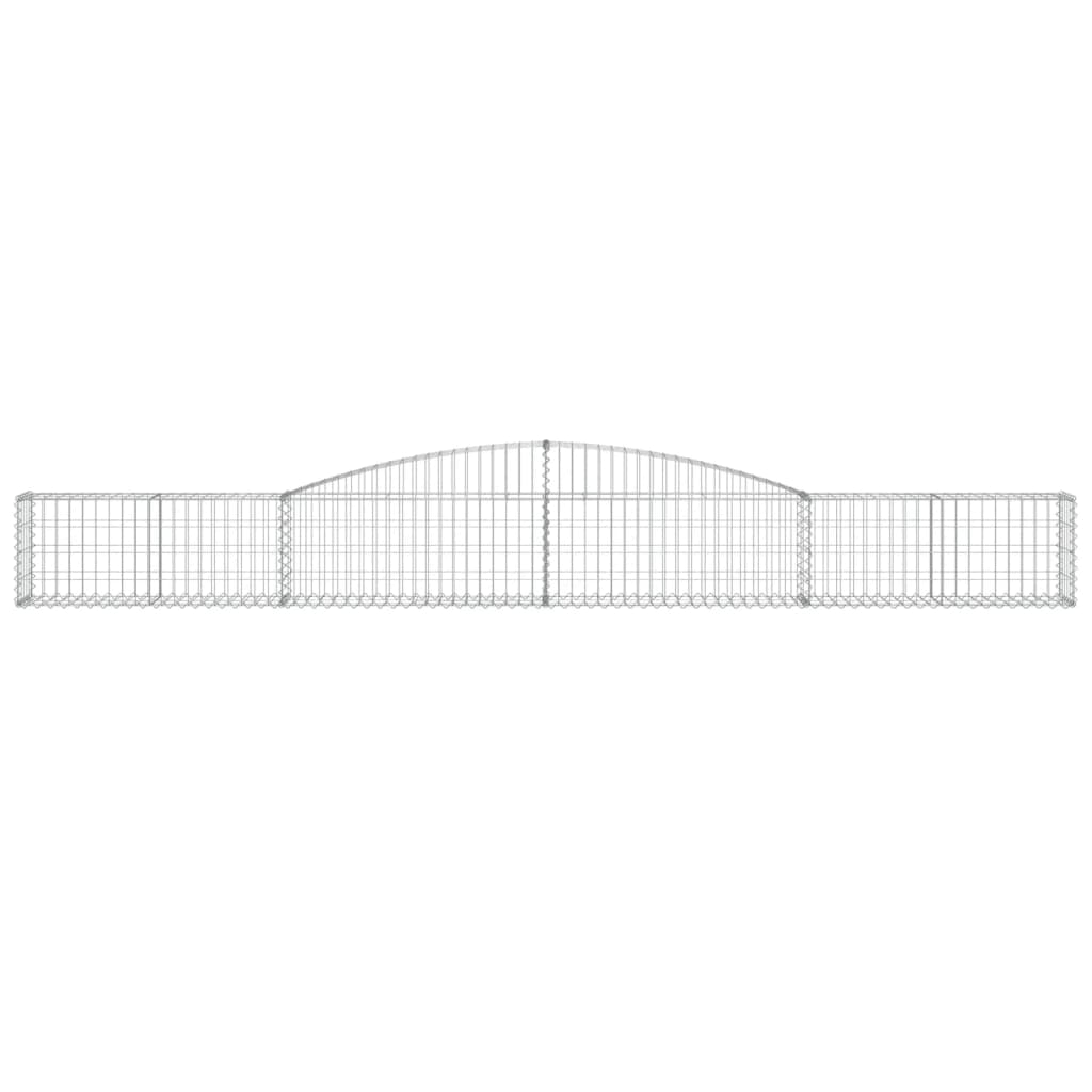 Arched Gabion Baskets 5 pcs 400x30x40/60 cm Galvanised Iron