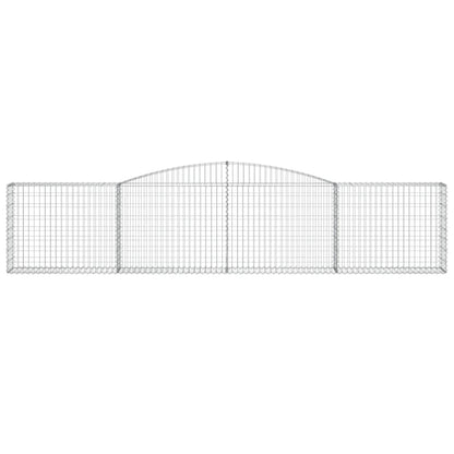 Arched Gabion Baskets 7 pcs 400x30x80/100 cm Galvanised Iron