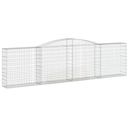 Arched Gabion Baskets 15 pcs 400x30x100/120 cm Galvanised Iron