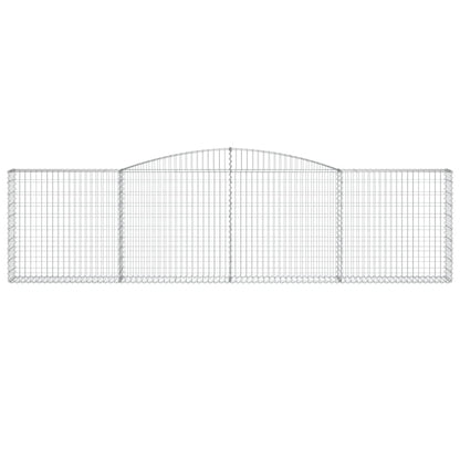 Arched Gabion Baskets 15 pcs 400x30x100/120 cm Galvanised Iron