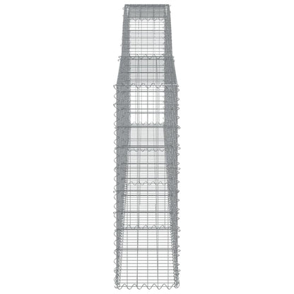 Arched Gabion Baskets 15 pcs 400x30x100/120 cm Galvanised Iron