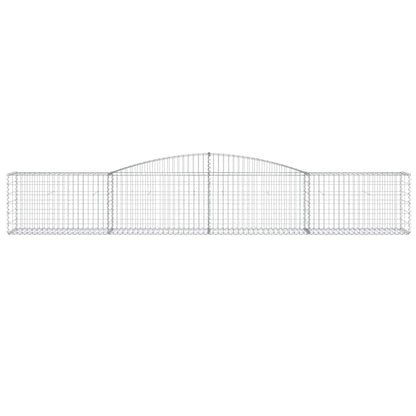 Arched Gabion Baskets 10 pcs 400x50x60/80 cm Galvanised Iron