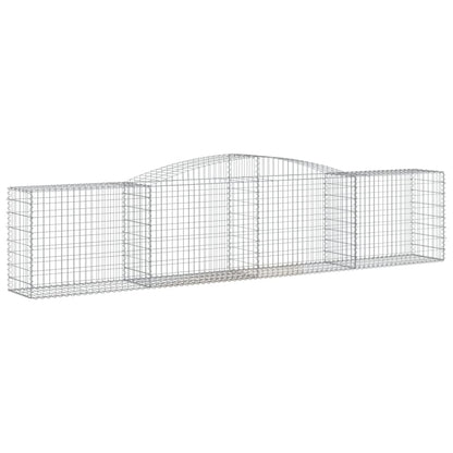 Arched Gabion Baskets 7 pcs 400x50x80/100 cm Galvanised Iron