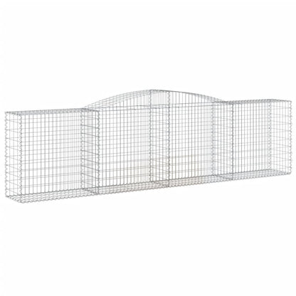 Arched Gabion Baskets 4 pcs 400x50x100/120 cm Galvanised Iron
