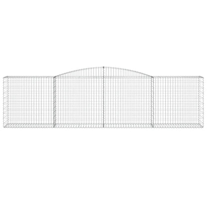 Arched Gabion Baskets 4 pcs 400x50x100/120 cm Galvanised Iron