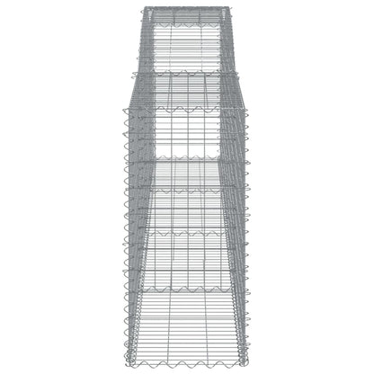 Arched Gabion Baskets 4 pcs 400x50x100/120 cm Galvanised Iron
