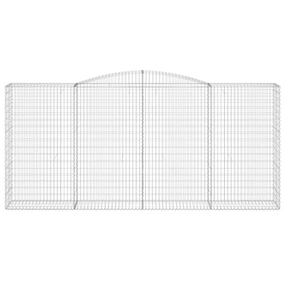 Arched Gabion Baskets 2 pcs 400x50x180/200 cm Galvanised Iron