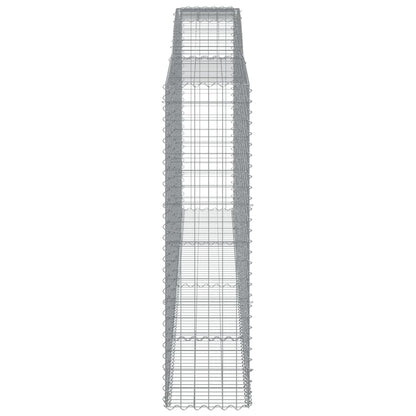 Arched Gabion Baskets 2 pcs 400x50x180/200 cm Galvanised Iron