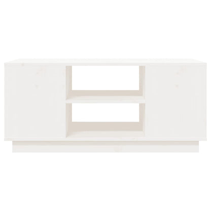 Coffee Table White 90x49x40.5 cm Solid Wood Pine
