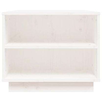 Coffee Table White 90x49x40.5 cm Solid Wood Pine